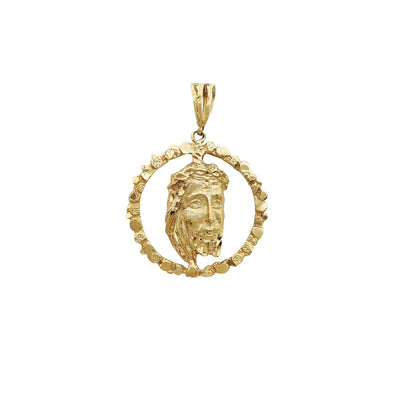 Nugget Style Jesus Head Medallion Pendant (14K)  Lucky Diamond New York