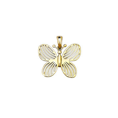 Outline Butterfly Pendant (14K) Lucky Diamond New York