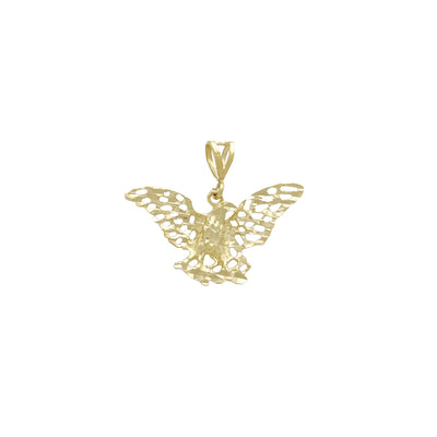 Outline Eagle Pendant (14K) 14 Karat Yellow Gold, Animal, Lucky Diamond New York
