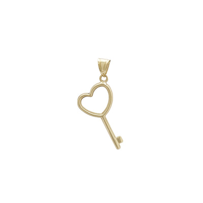 Outline Heart Skeleton Key Pendant (14K) Lucky Diamond New York