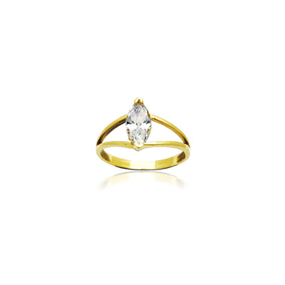 Outline Marquise CZ Ring (14K) Lucky Diamond New York