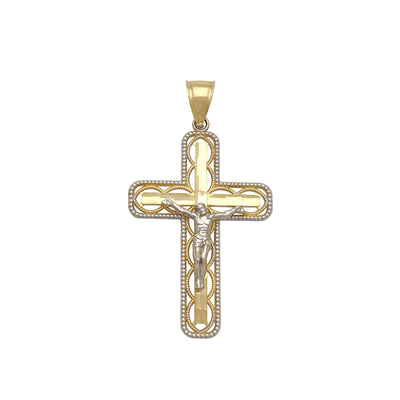 Outline Milgrain Crucifix Pendant (14K) Lucky Diamond New York