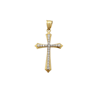 Pave CZ Cross Pendant (14K) Lucky Diamond New York