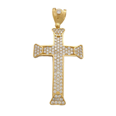 Pave Cross Pendant (14K) Lucky Diamond New York