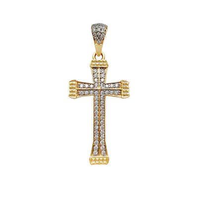 Pave Cross Pendant (14K) Lucky Diamond New York