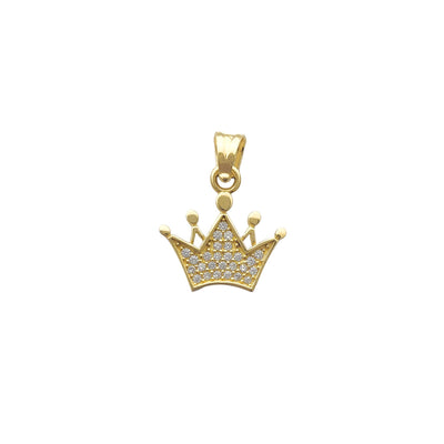 Pave Crown Pendant (14K) Lucky Diamond New York