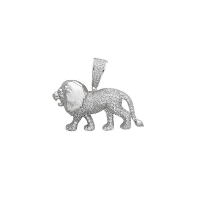 Pave Lion Pendant (Silver) Lucky Diamond New York