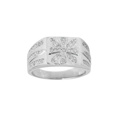 Pave North-Star Men's Ring (Silver) Lucky Diamond New York