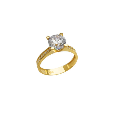Pave Setting Engagement Ring (14K) Lucky Diamond New York