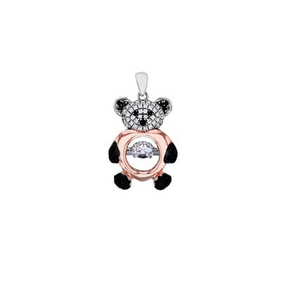 Pave Teddy Bear Pendant (Silver) Lucky Diamond New York