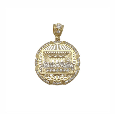 Pave Last Supper Medallion Pendant (10K) Lucky Diamond New York