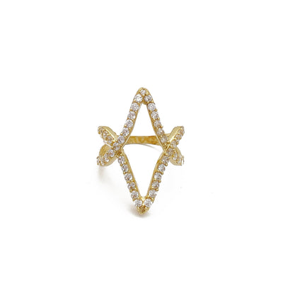 Pave Waved Ring (14K) Lucky Diamond New York