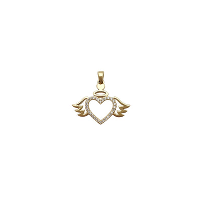 Pave Winged Heart Pendant (14K) Lucky Diamond New York