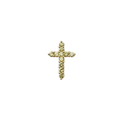 Pave Yellow Diamond Cross Pendant (14K) Lucky Diamond New York