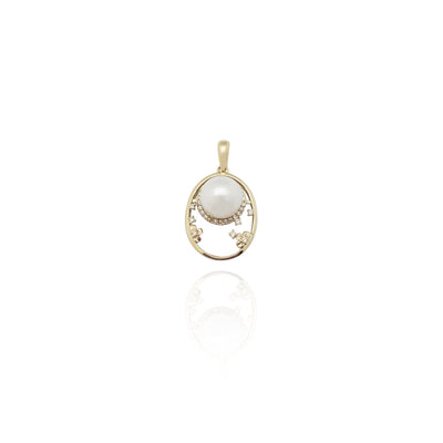Pearl Astrolabe Pendant (14K) New York Lucky Diamond