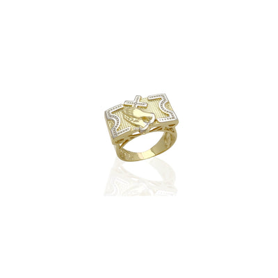 Praying Hands With a Cross Ring (14K) Lucky Diamond New York
