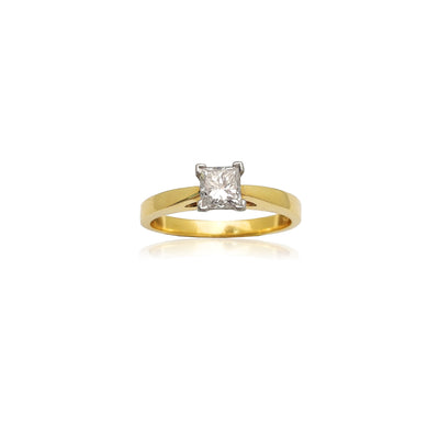 Princess Cut Solitaire Diamond Ring (14K) Lucky Diamond New York