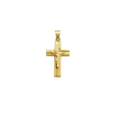 Puffy Crucifix Pendant (14K) Lucky Diamond New York
