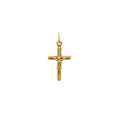Puffy Lightweight Crucifix Pendant (14K) Lucky Diamond New York