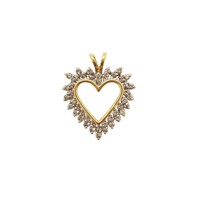 Radiant Diamond Heart Pendant (14K) Lucky Diamond New York