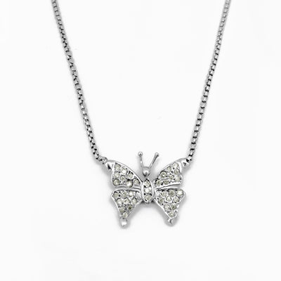 Diamond Butterfly Necklace (14K) Lucky Diamond New York