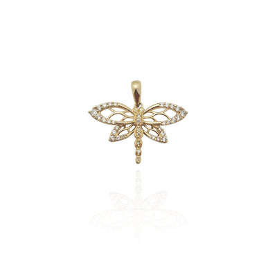 Rooted Dragonfly CZ Pendant (14K) New York Lucky Diamond