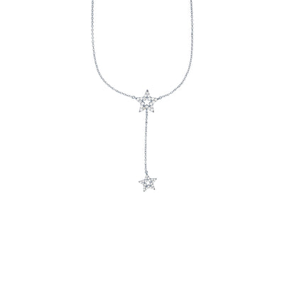 Dangling Star Necklace (Silver) - Lucky Diamond