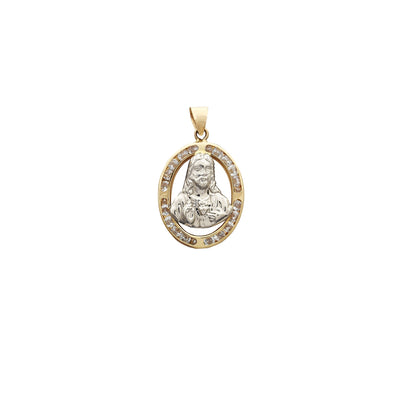 Sacred Jesus Oval Medallion Pendant (14K) Lucky Diamond New York