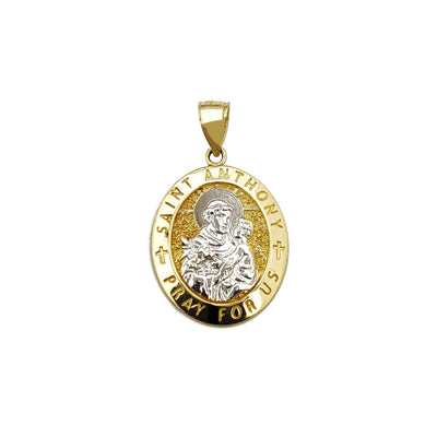 Saint Anthony Oval Medallion Pendant (14K) Lucky Diamond New York