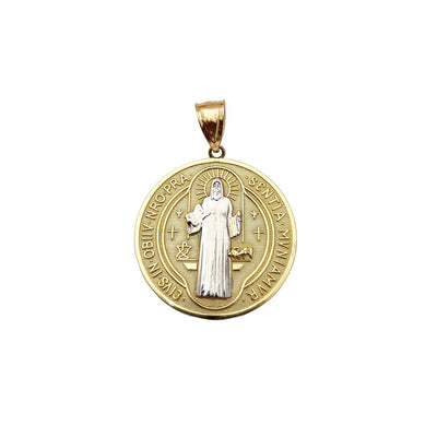 Saint Benedict Medallion Pendant (14K) Lucky Diamond New York