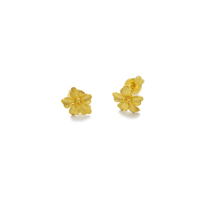 Sakura Flower Stud Earring (24K) Lucky Diamond New York
