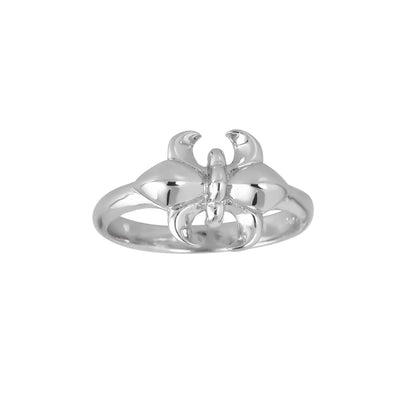 Sideways Fleur de Lis Ring (Silver) Lucky Diamond New York