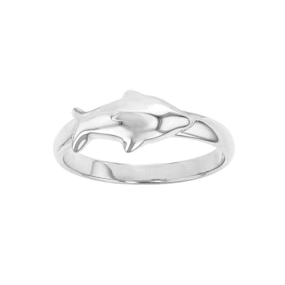 Sideways Shark Ring (Silver) Lucky Diamond New York