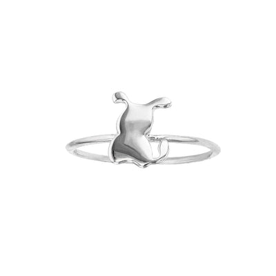 Silhouette Bunny Ring (Silver) Lucky Diamond New York