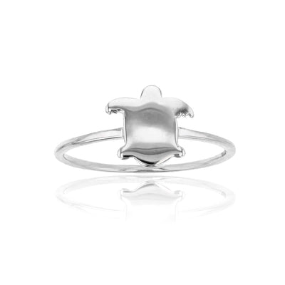 Silhouette Turtle Ring (Silver) Lucky Diamond New York