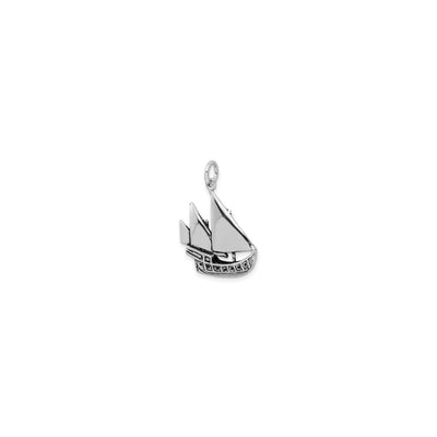 Antique Finish Boat Pendant (Silver) diagonal - Lucky Diamond - New York