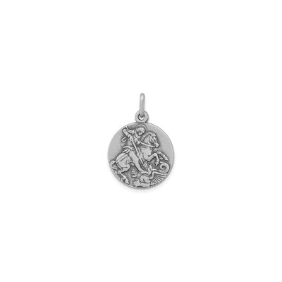 Antique Reversible Saint George Medallion Charm (Silver) front - Lucky Diamond - New York