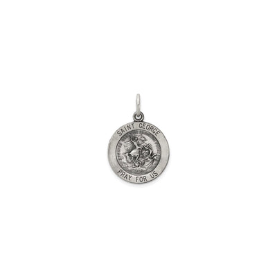Antique Saint George Medallion Charm (Silver) front - Lucky Diamond - New York