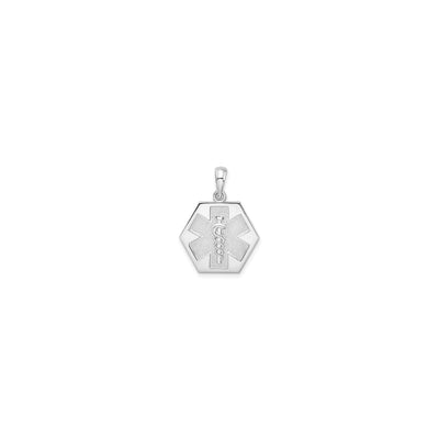 Caduceus Hexagon Medical Pendant (Silver) front - Lucky Diamond - New York