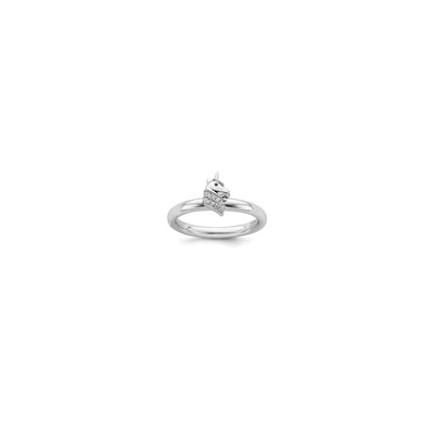 Diamond Unicorn Stackable Ring (Silver) main - Lucky Diamond - New York