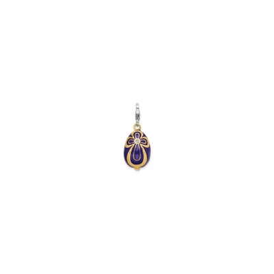 Divine Purple Easter Egg Charm (Silver) front - Lucky Diamond - New York