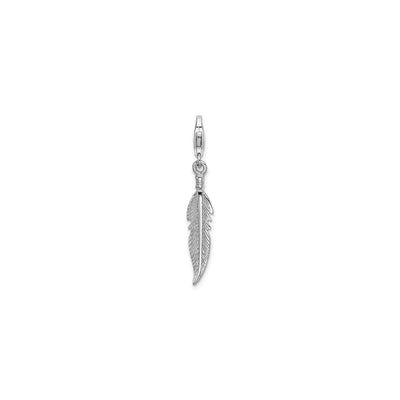 Feather Charm (Silver) front - Lucky Diamond - New York