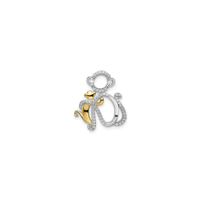 Icy Monkey Outline Pendant (Silver) front - Lucky Diamond - New York
