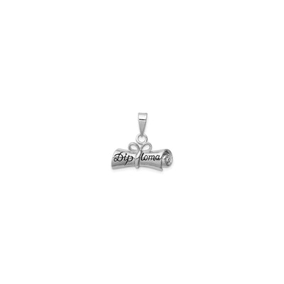 Rolled-Up Diploma Pendant (Silver) front - Lucky Diamond - New York