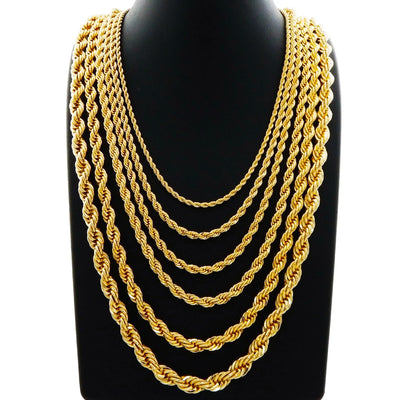 Solid Rope Chain (14K) Lucky Diamond New York