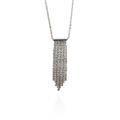 Sparklin Drop Necklace (Silver) New York Lucky Diamond