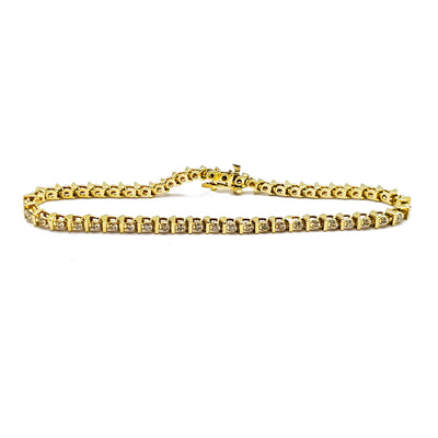 Stackable S-Link Diamond Bracelet (14K) Lucky Diamond New York