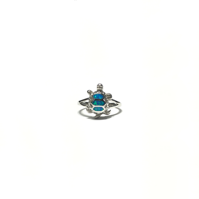 Opal Turtle Ring (Silver) front - Lucky Diamond - New York