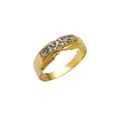 Stone-Set CZ Ring (14K) Lucky Diamond New York