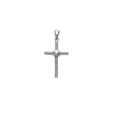 Stone-Set Cross Pendant (Silver) Lucky Diamond New York